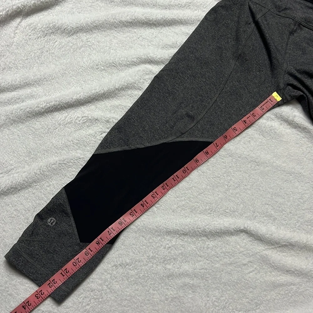 Grey and black Lululemon Capris